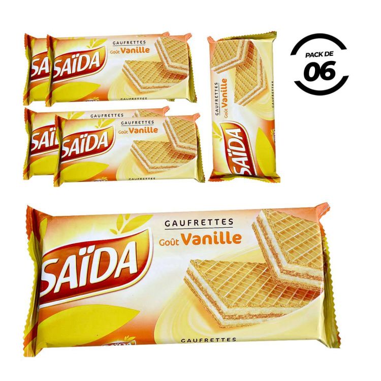 Pack de 6 Gaufrettes à la Vanille - 100G 