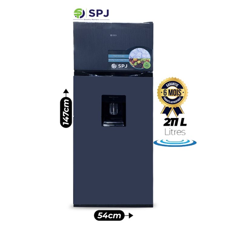 Combined Fridge SPJ 211 Litres With Water Dispenser RF-270C - Grey - price Cameroon