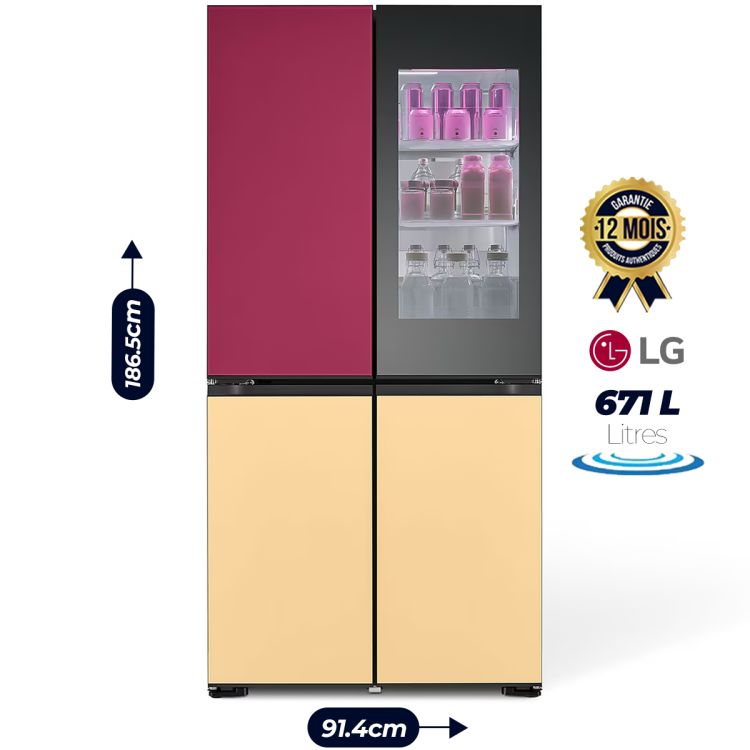 LG fridge with French doors - 671 Litres - MoodUP - price Cameroon