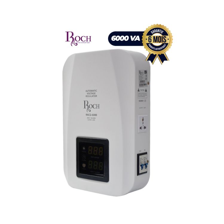 Régulateur de tension Mural - ROCH - -6000VA  | Glotelho Cameroun