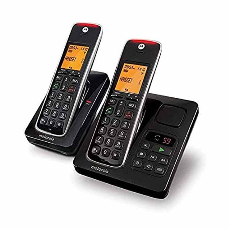 Lot de 2 téléphones numériques sans fil avec répondeur Motorola CD212 Twin |Glotelho Cameroun