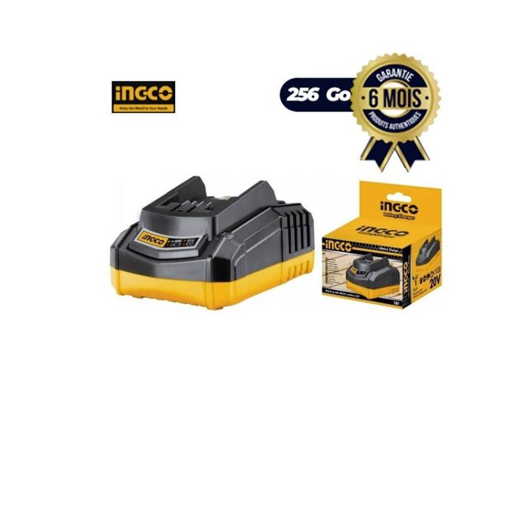 Chargeur Rapide 20v Li-Ion - INGCO FCLI2001| Glotelho Cameroun