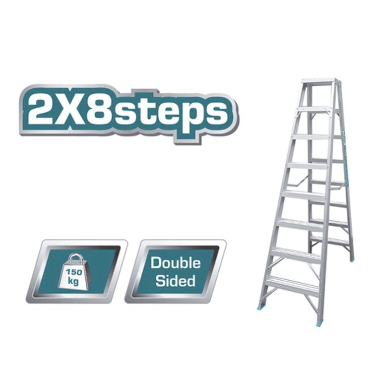 Échelle - Prix en fcfa - Double face - Total - 8 marches - Aluminium - Max. Charge 150 Kg | Glotelho Cameroun