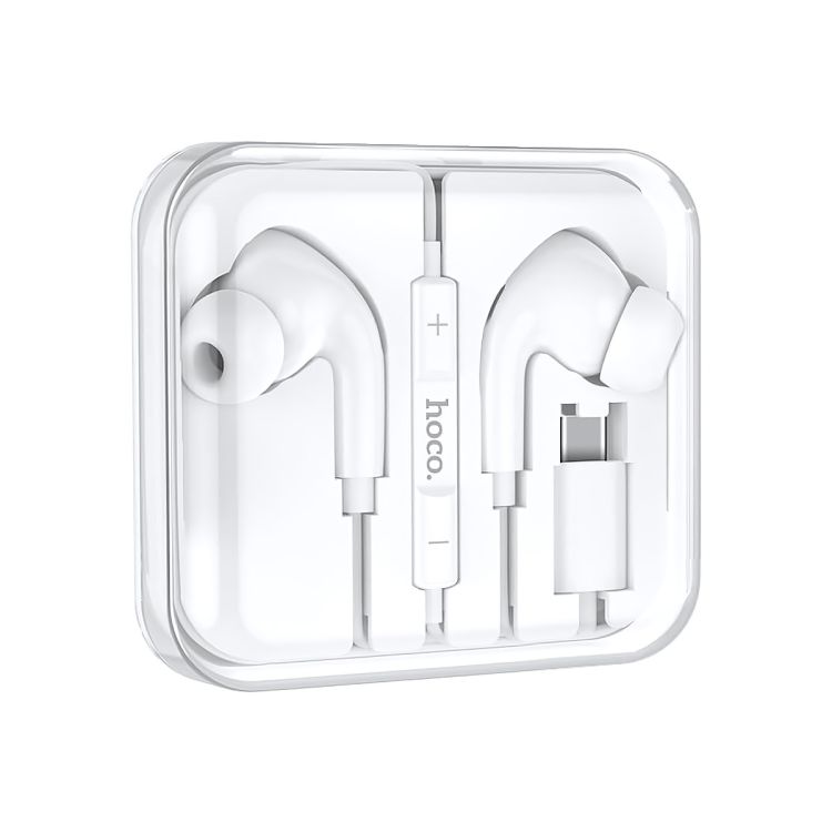 Écouteurs filaires Type-C Hoco M101 Pro (Crystal Joy) – Drivers 14 mm – Télécommande & Micro intégrés