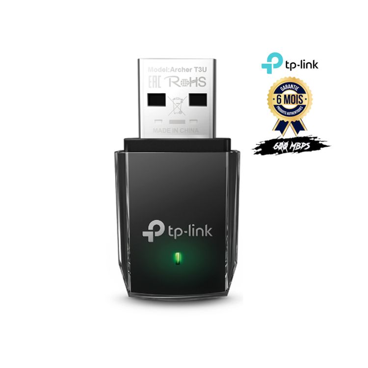 Adaptateur Wi-Fi USB prix en fcfa - Tplink Archer T2U Nano AC600 - Pour Ordinateur et PC - Débit 600 Mbps| Glotelho Cameroun