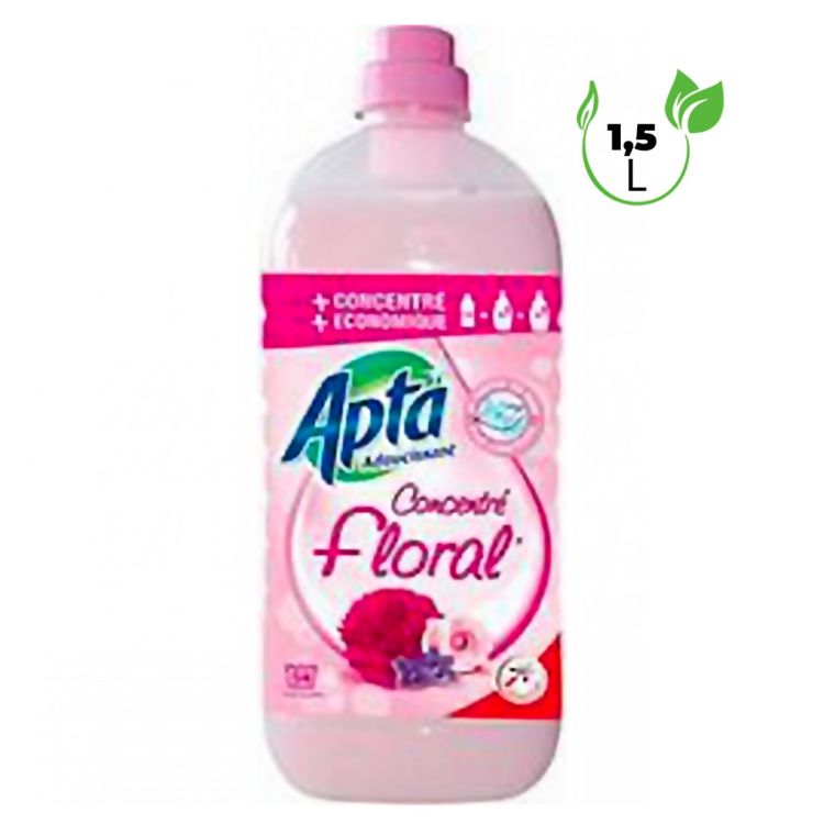 Adoucissant concentré - APTA - Senteur Floral - 1,5 Litres - Souplesse intense