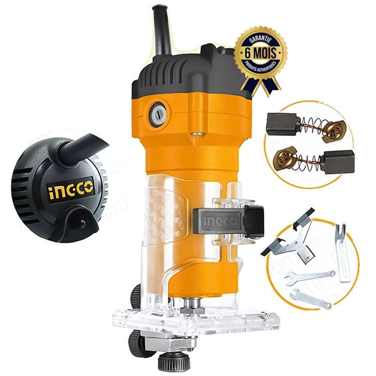 Affleureuse éléctrique - INGCO PLM6001 - 600 W - 6 Mois