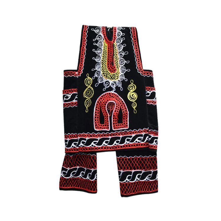 Tenue traditionnelle en Toghu pour enfants - Boubou et pantalon - Avec broderies