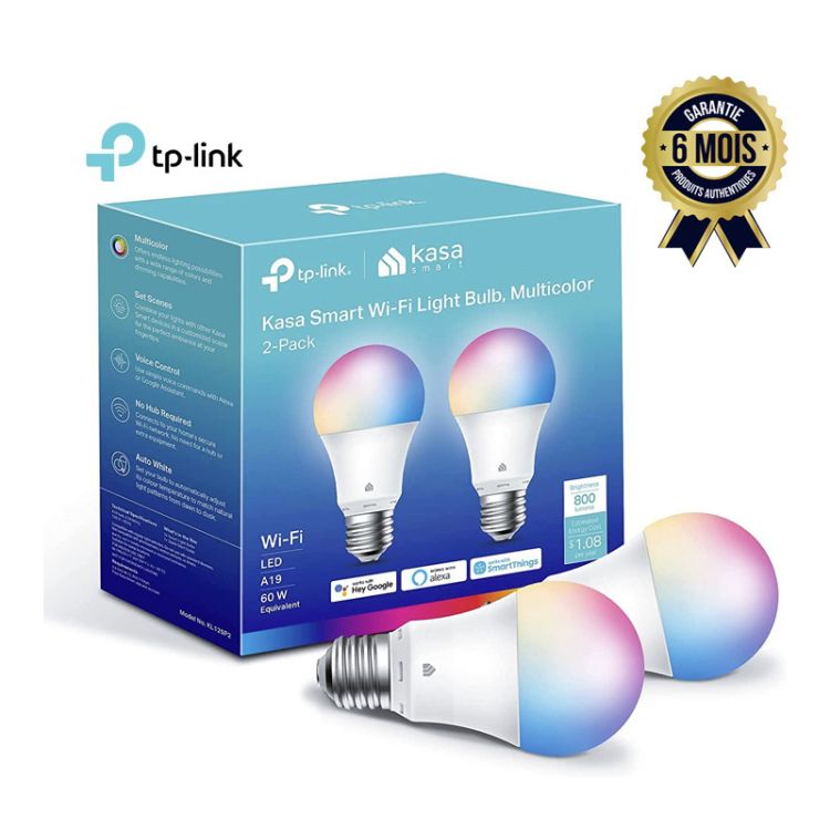 WiFi Smart Bulb - Price in fcfa - Tplink KL125P2 - Multicolour - 9 W - Set of 2 | Glotelho Cameroon