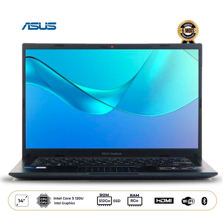 Ordinateur Portable Asus VivoBook X1404VA – Intel Core 5-120U – 512Go SSD – 8Go RAM – 14