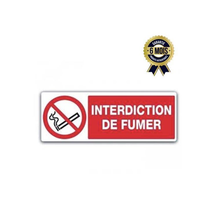 Panneau de signalisation horizontal - Interdiction de fumer - Epaisseur 3mm - Garantie 6 Mois