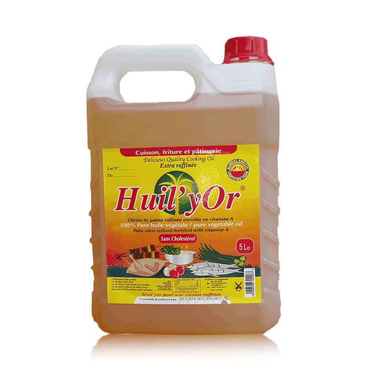 Bidon d'huile de palme raffinée - Huil'or - 5 Litre