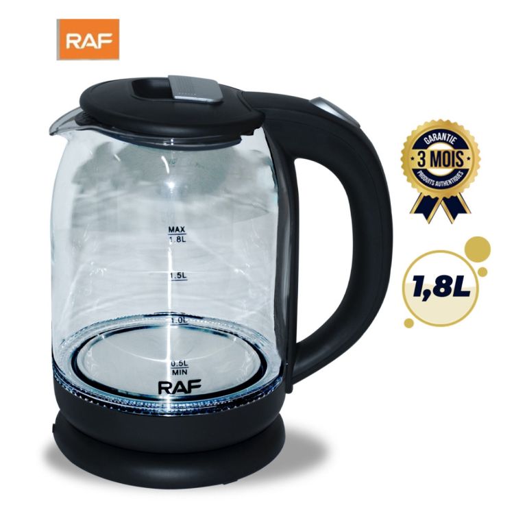 Bouilloire électrique RAF en Verre transparent - 1,8 Litres