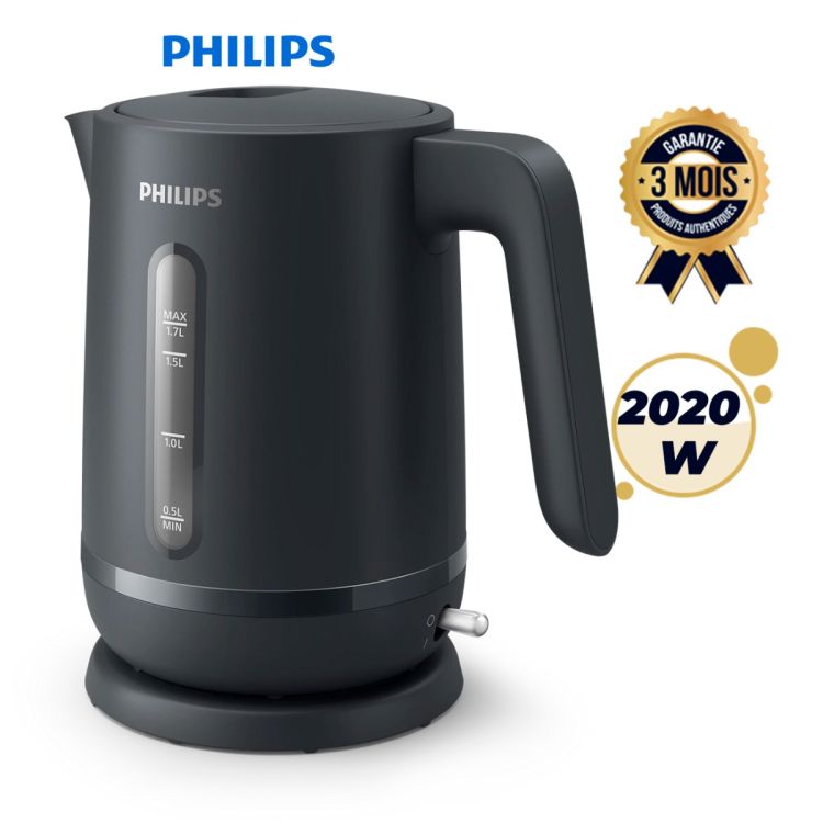 Bouilloire Électrique Philips Série 1000 – HD9314/90 – 2020W, 1,7L – Ébullition Rapide & Filtre Anti-Calcaire – Blanc – Garantie 3 mois