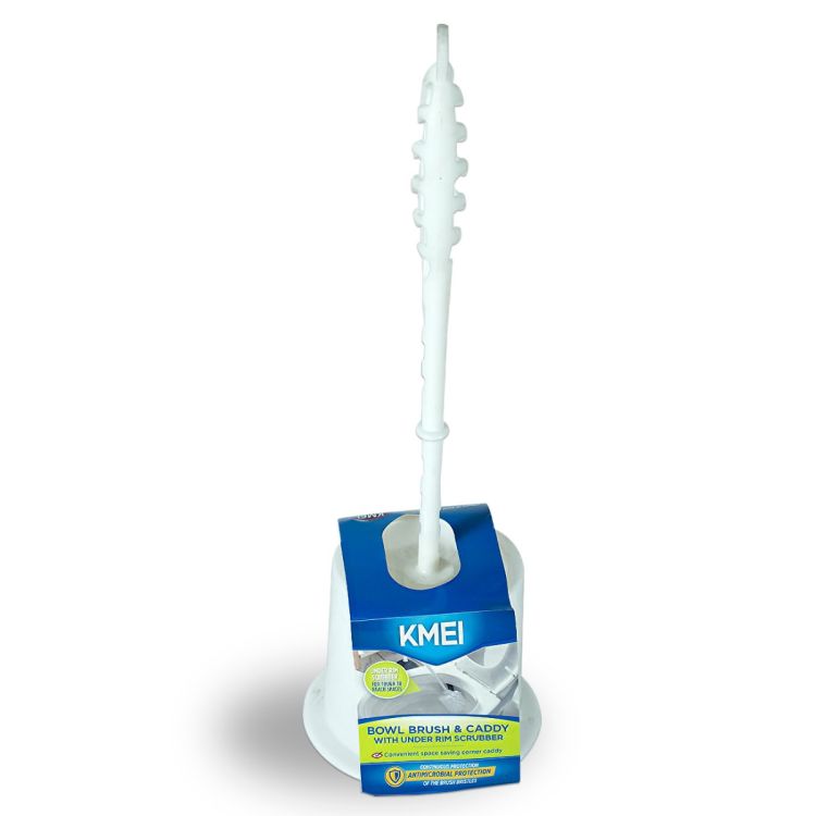 Toilet brush with antimicrobial bristle protection and brush holder - KMEI - KRJ2500 - price Cameroon