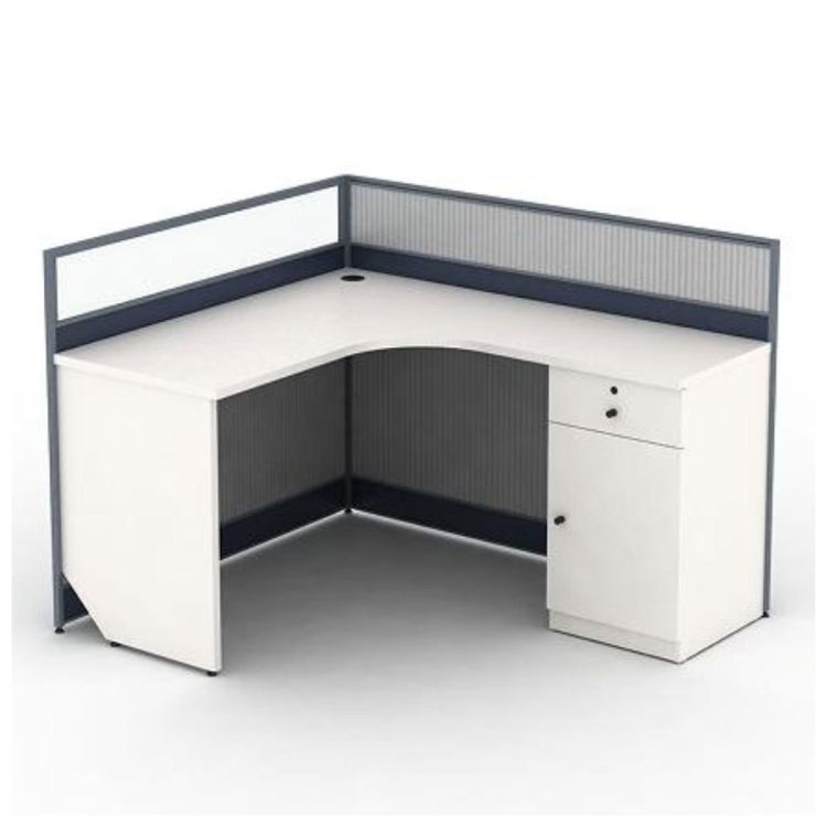 Bureau - Prix en fcfa - Station de travail - 2 Postes - Blanc| Glotelho Cameroun