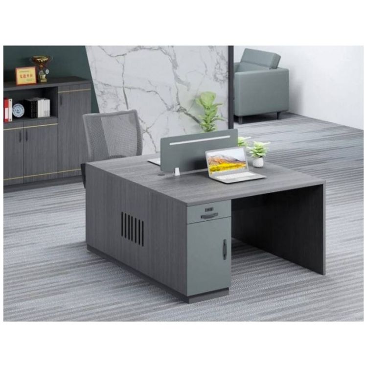 Bureau 2 postes Prix en fcfa - Station de travail - Table de bureau - ST-YF069-2 - Gris | Glotelho Cameroun