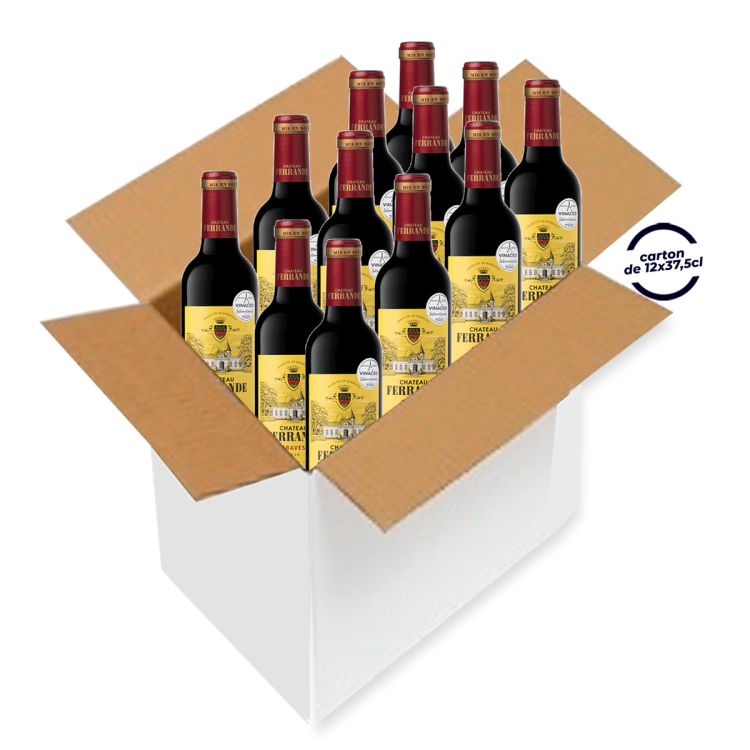 Carton de 12 bouteilles de Vin Rouge - CHATEAU FERRANDE - GRAVES 2020 - 37.5 CL