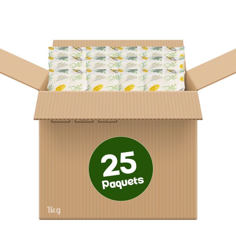 Carton de 25 sachets de sucre en poudre Dolcé 1 KG