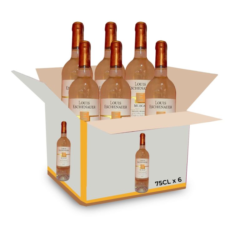 Box of 6 bottles of white wine Louis Eschanauer Moscato 75CL - price Cameroon