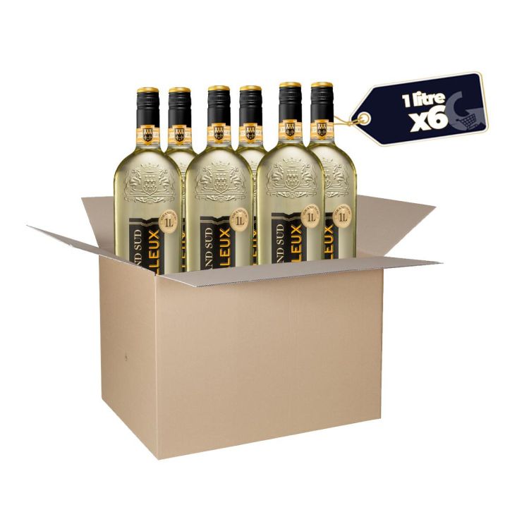 Carton de 6 Bouteilles de Vin Blanc Moelleux Grand Sud - 1L | Glotelho Cameroun