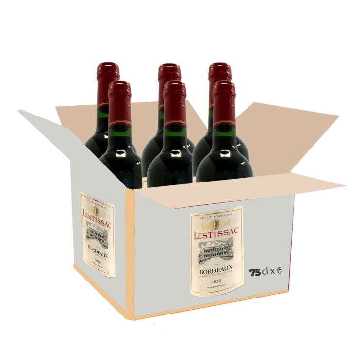 Carton de 6 bouteilles de Vin rouge LESTISSAC Bordeaux - 75  cl, vendu sur Glotelho au prix Cameroun.