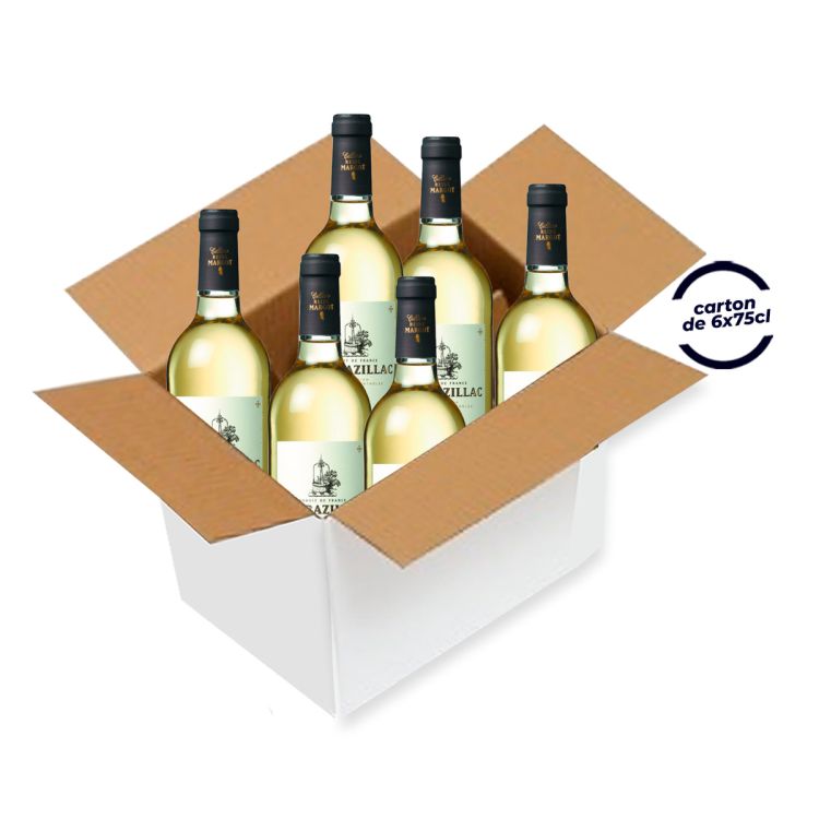 Carton de 6 bouteilles Vin Blanc - MONBAZILLAC - CELLIERS REINE MARGOT - 2020 - 75 cl