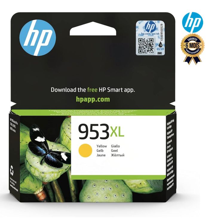 Original HP 953XL Yellow Ink Cartridge (F6U18AE) - price Cameroon