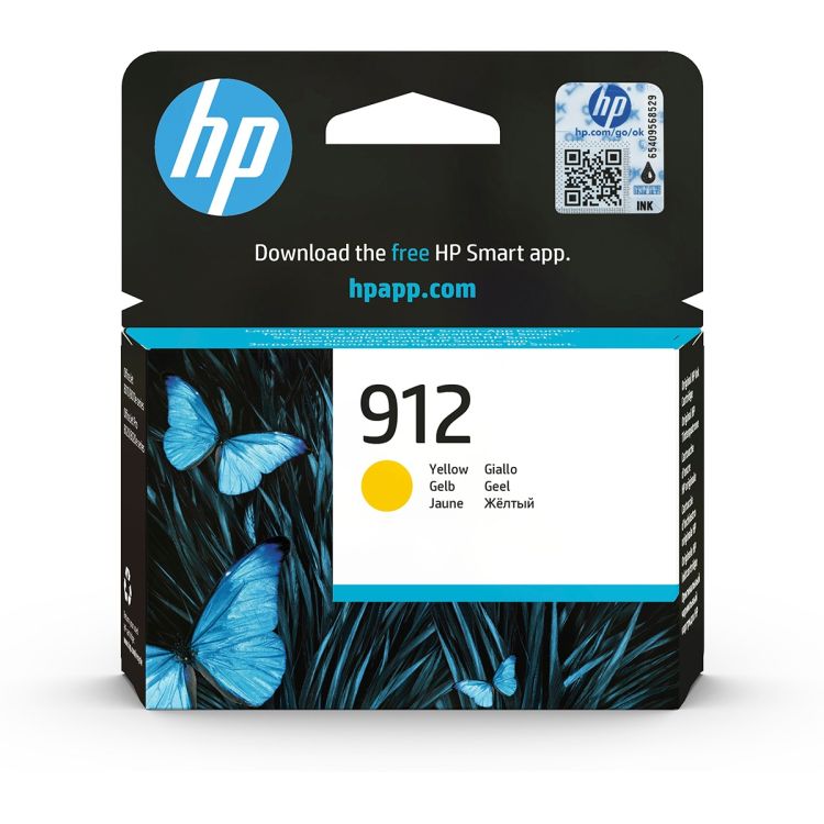 Cartouche d'encre Jaune Originale – HP 912 – Rendement ~315 pages – Pour OfficeJet 8010/8012/8015 & Pro 8020/8025 - Garantie 6 mois