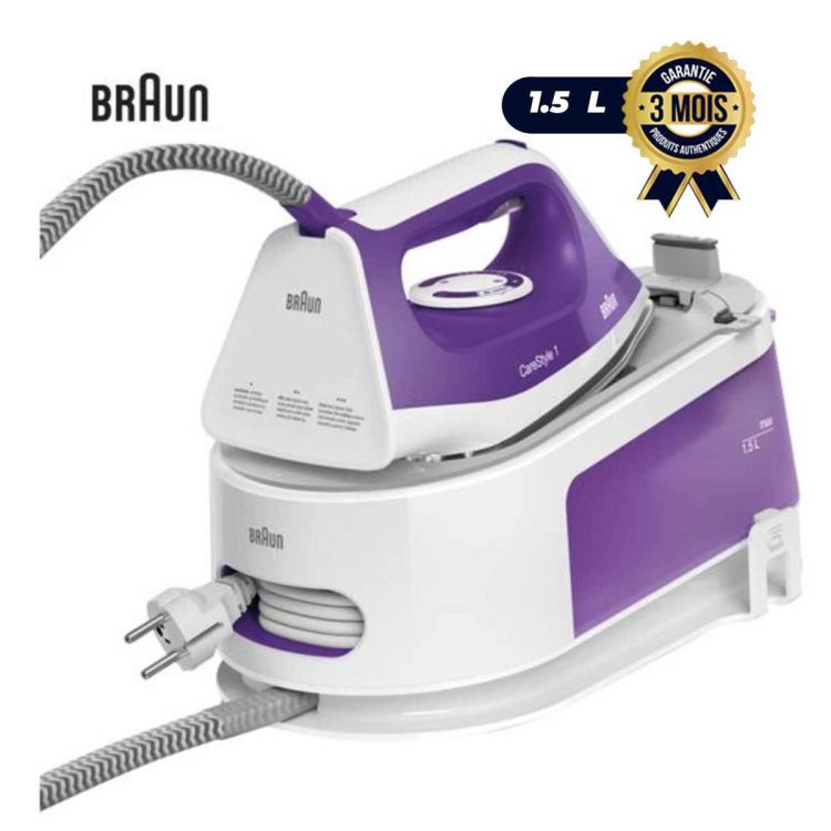 Steam generator BRAUN - 2200 W - 1.5 L - Curved 3D soleplate | Glotelho Cameroon