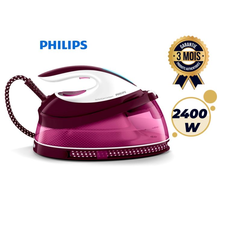 Centrale Vapeur Philips PerfectCare Compact – GC7842/46 – 6.5 Bar – 2400 W – Technologie OptimalTEMP – Arrêt Automatique, Mode ECO – Garantie 3mois