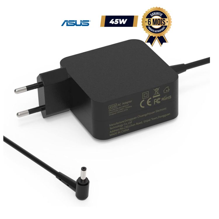Chargeur Ordinateur Portable ASUS - Adaptateur Secteur - Puissance 45W - Garantie 6 mois