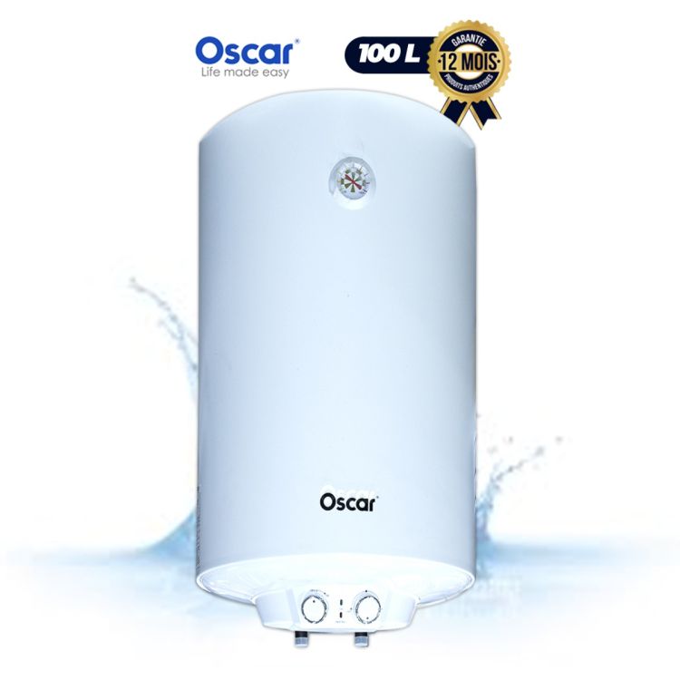 OSCAR 100-litre wall-mounted electric water heater at Glotelho