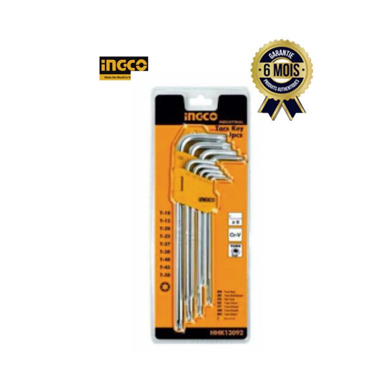 Clés Torx 9 Pièces INGCO HHK13092 - 06 mois - (Prix en fcfa) | Glotelho Cameroun