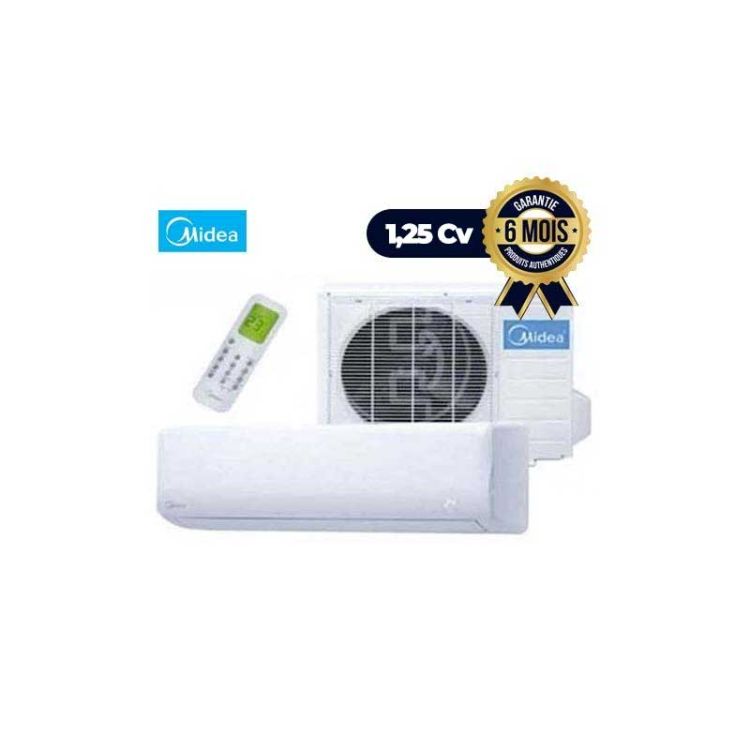 Climatiseur split - MIDEA MSMAC - 9000 BTU - 1.25 Cv - Blanc | Glotelho Cameroun