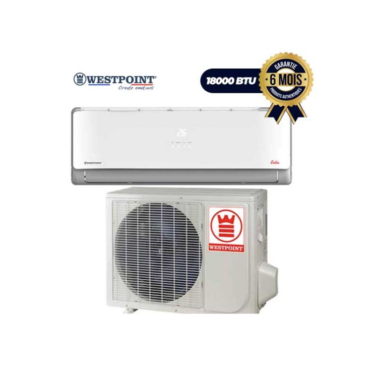 Climatiseur split - westpoint - WSX-1820L - 2.5CV-R410  - blanc - 06 mois garantie + cadeau suprise | Glotelho Cameroun