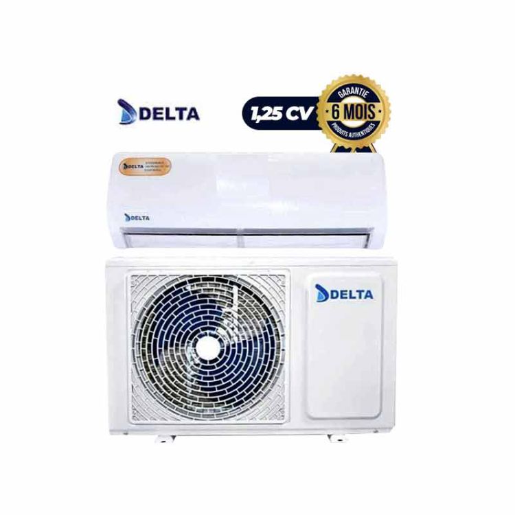 Climatiseur Split 1.25 Cv - DELTA KF-25GW/165 - Blanc - 12 Mois | Glotelho Cameroun