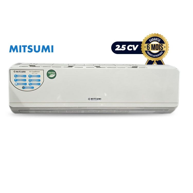 Climatiseur Split MITSUMI 2,5CV – 18000 BTU – SK18AS – Grand Débit d’Air – Garantie 06 Mois