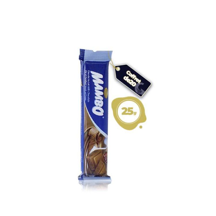 Coffret de 20 Chocolat mambo au lait - 25g au bon prix | Glotelho Cameroun