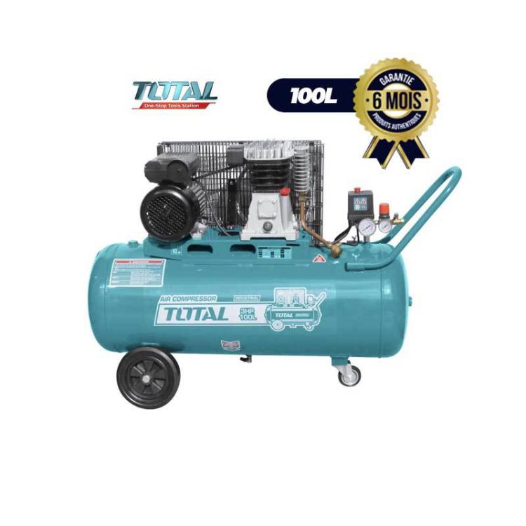 Compresseur d’air 100L - TOTAL TC1301006 - Garantie 6 mois - (325800) | Glotelho Cameroun