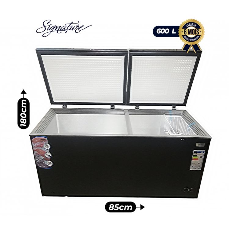 Congélateur coffre - SIGNATURE - SGA-CF600 - Très Grande Capacité 600L - Classe Énergétique A+ - Température ≤ -18°C - Multi Paniers - Serrure - Garantie 6 Mois