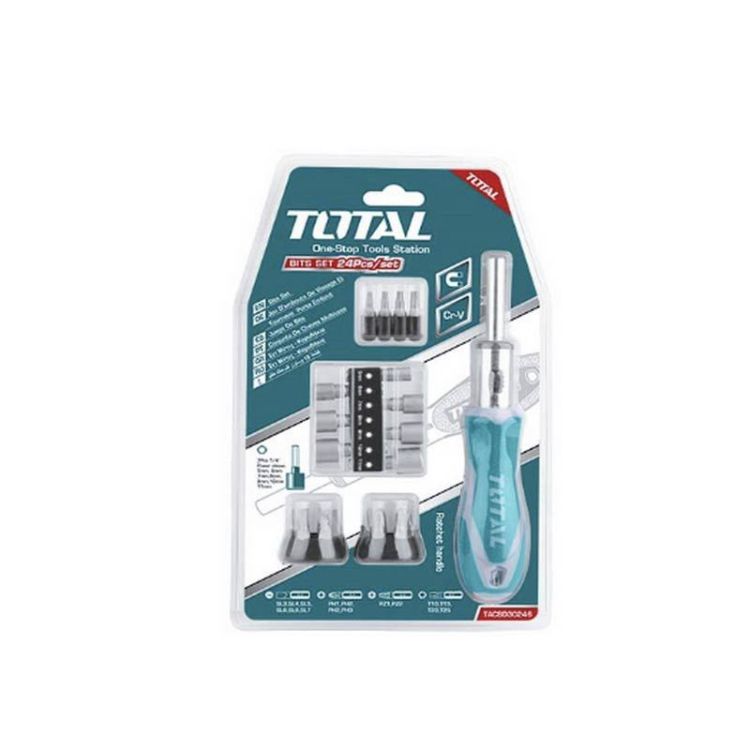 Jeu de tournevis TOTAL TACSD30246 - 24 Pièces | Glotelho Cameroun
