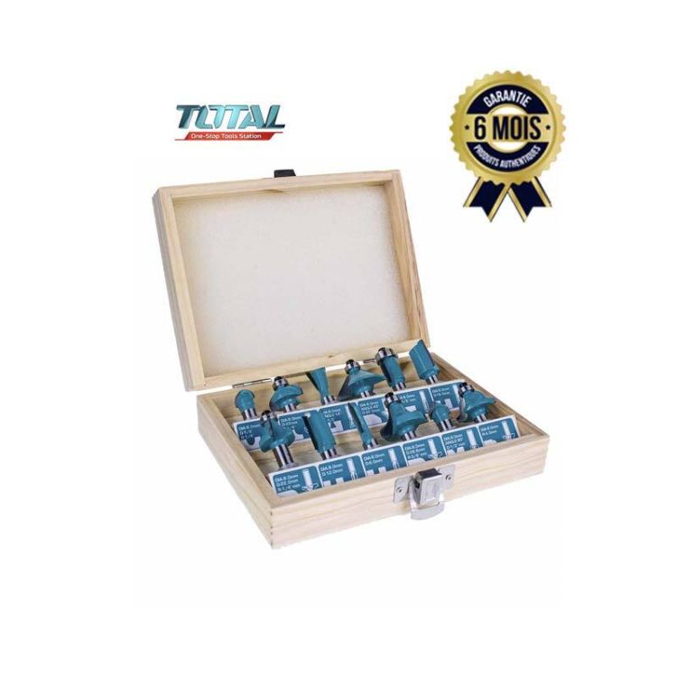 Jeu de 12 fraises 8 mm - Total TACSR1121- Garantie 6 Mois à bon prix | Glotelho Cameroun