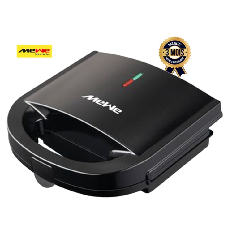 Croque-Monsieur / Appareil à Sandwich MeWe MWKCA-SM0201 – 750 W – Plaques Triangulaires Antiadhésives 21 × 11,5 cm – Thermostat Automatique – Garantie 3 mois