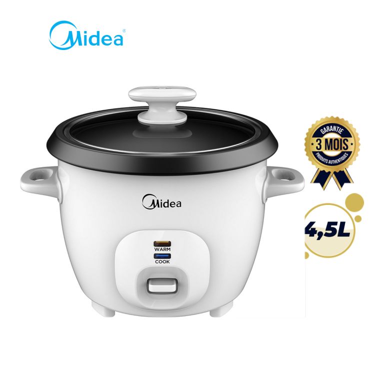 Cuiseur de Riz avec Panier Vapeur Et Fonction de Maintien Au Chaud MIDEA - 700W en vente sur Glotelho.