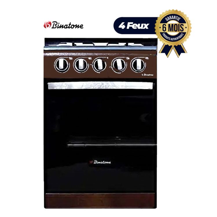 Gas cooker - Binatone - 50x50 - 4 Burners - Brown - price at Glotelho Cameroon