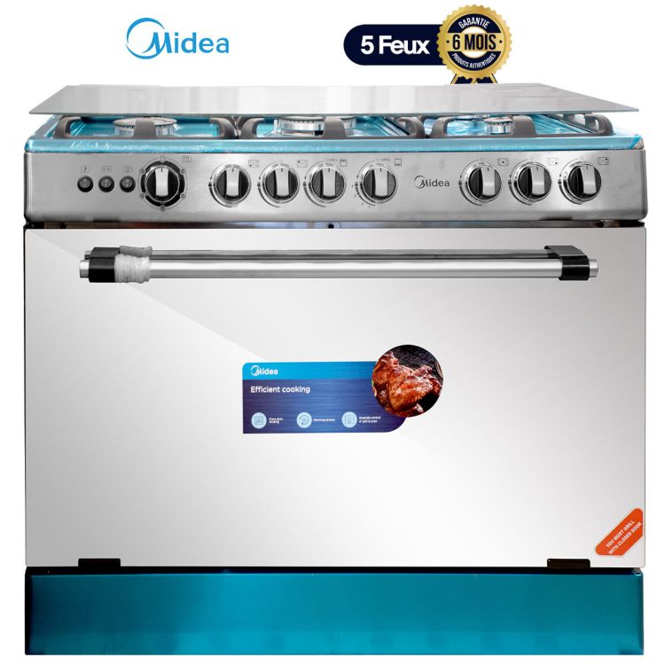 Cuisinière MIDEA - 5 Foyers 60 * 90 MD988 INOX | Glotelho Cameroun