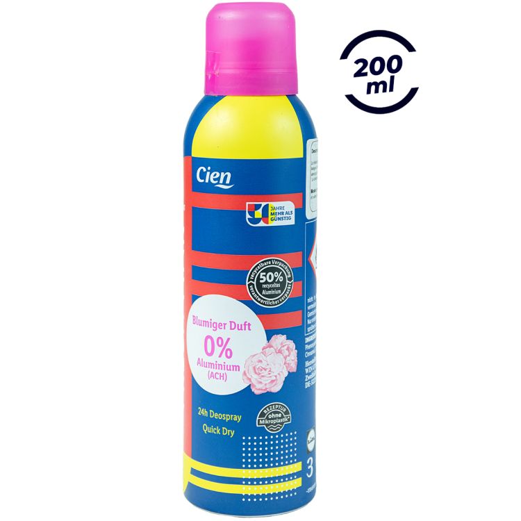 Déodorant floral - Cien - Rose fraiche - 200 ml 