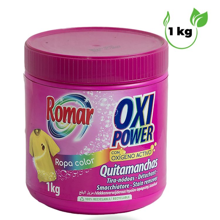 Détachant en poudre - Romar - Oxi Power - Linge Couleur - Pot 1kg