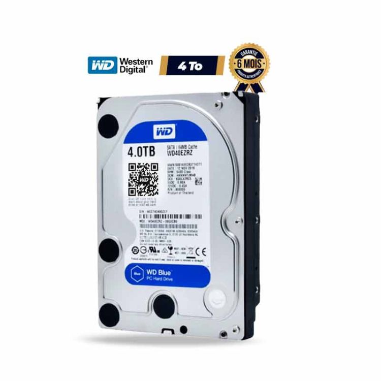 Disque dur 4 To - Pour videosurveillance - Western Digital - 6 Mois